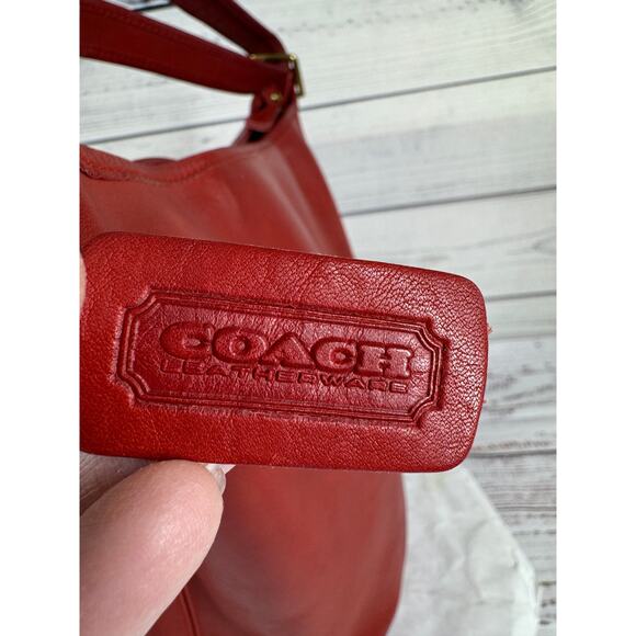 Coach Vintage Duffle Sac Red NYC Bucket Bag - Picture 6 of 10